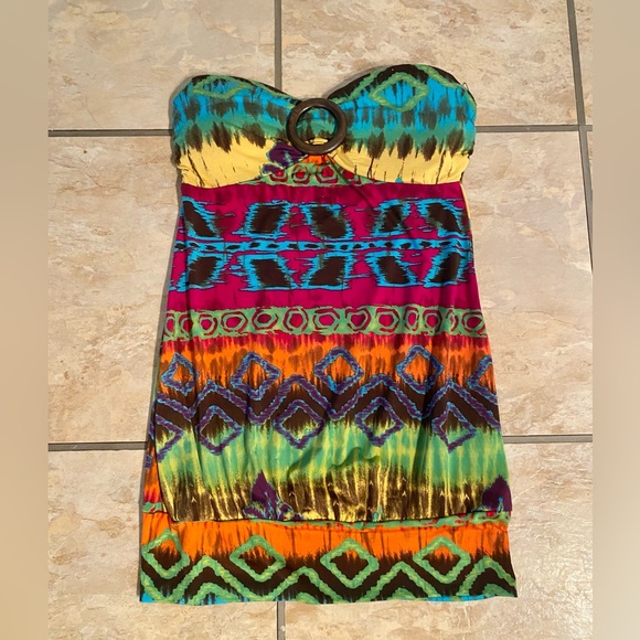 SEDUCTIONS geometric multicolour tube top x-small - Picture 1 of 6